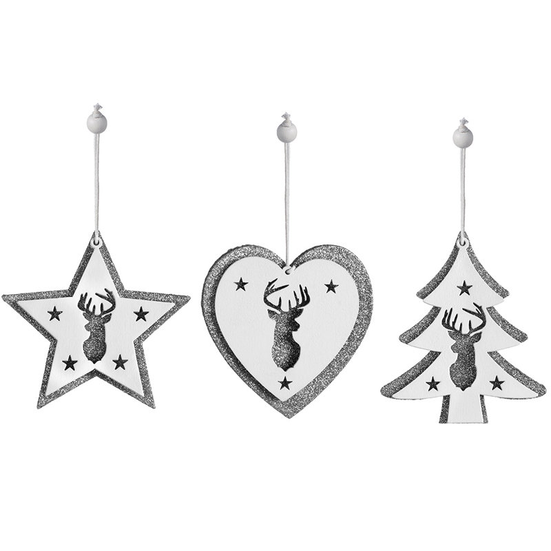 Wood Astrology & Stars Holiday Shaped Ornament