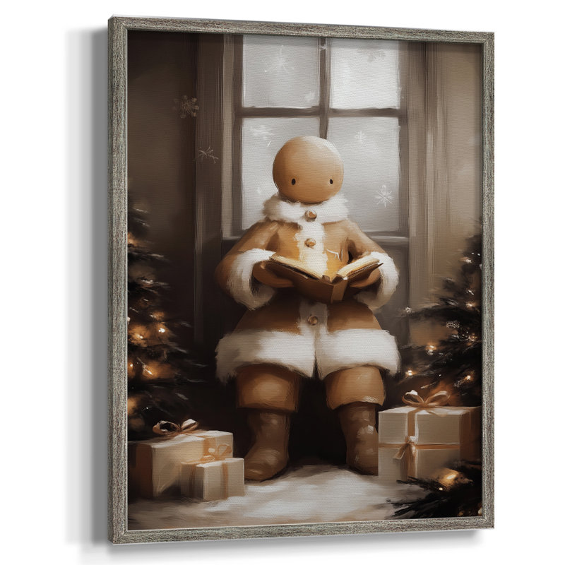 Art des Fêtes de Noël - série 2 - CCXCV, reproduction encadrée - bois massif, H 30 po x l 24 po