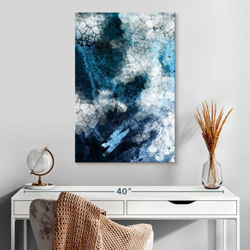 Avery Navy White Abstract, 30" H x 20" W