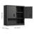 Metal Wall Cabinet, 30W x 12.01D x 30H Inch, Steel Floating Hanging Storage Cabinet with Locking Doors and Adjustable Shelf for Garage, Basement, Kitchen, Warehouse Assembly Required, Black