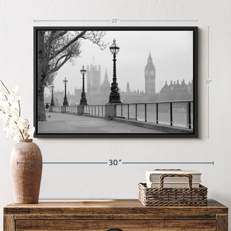 «London Black and White Wall Art», H 25 po x l 17 po