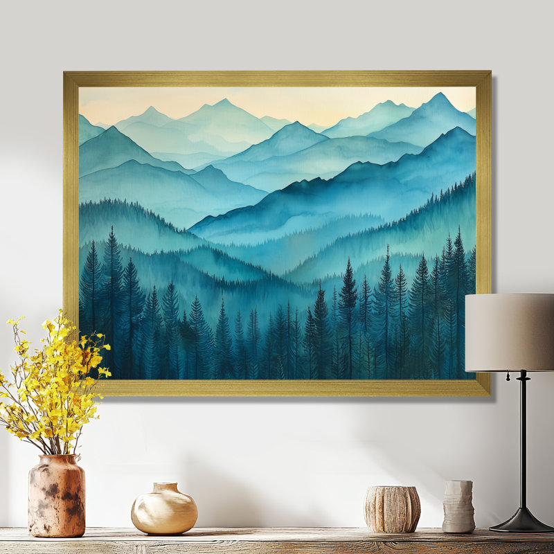 Giamarie - Landscapes Wall Art, H 30 po x l 40 po, Reproduction encadrée, Doré