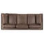 Canapé à accoudoirs carrés en cuir véritable 86,6 po
