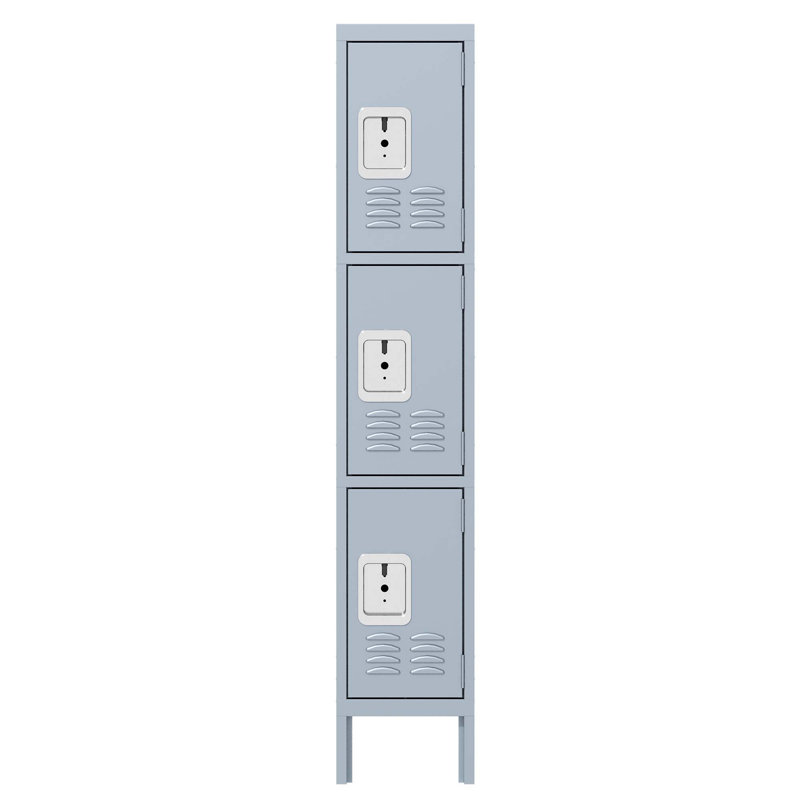 66"H Metal Lockers For Employees With 3 Door Storage Locker For Employees Gym School Home Office Garage - Assembly Required