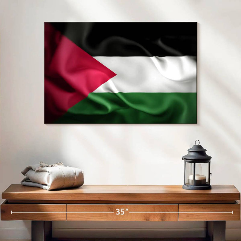 Borges Palestine Flag Close-Up, 16" H x 24" W