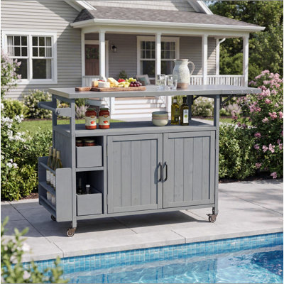 Chariot de cuisine pour l'extérieur 54,33 "Farmhouse