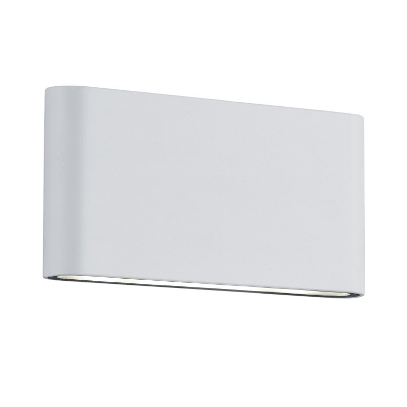 Swedesboro LED Outdoor Wall Lantern, Matt white