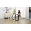 Ensemble de 4 tabourets ronds empilables avec siège rembourré pour la cuisine, gris