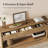 70.8-Inch Long Console Table With 3 Drawers, Farmhouse Narrow Entryway Table For Hallway, Entry, Behind Couch, Sofa, Entrance, Living Room, Foyer With 2-Tier Shelves, Light Brown-414445412