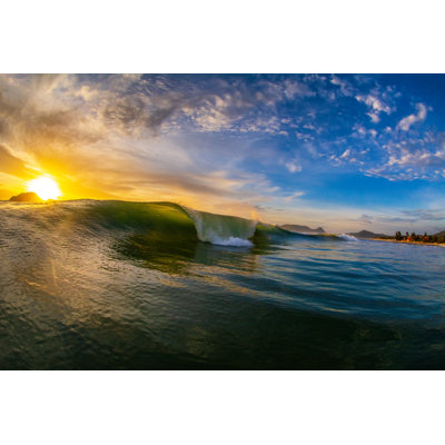 Wave Breaking by Christian Herzog - Wrapped Canvas Print