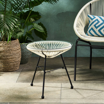Table d'appoint en verre trempé Classy