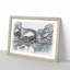 Stari Most Old Bridge Sketch - Picture Frame Graphic Art Print-56874865-56874869