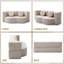 Canapé-lit pliable en velours sans os 75,5 po Lychee, sans assemblage requis avec deux coussins, kaki-1211699794