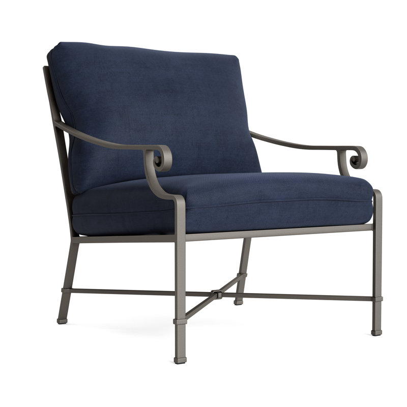 Venetian Outdoor Lounge Chair, Mica, Fusion Neptune