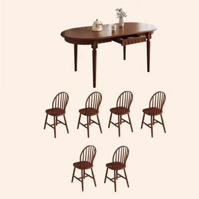 French retro dining table and chair combination