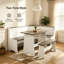 Ensemble de salle à manger de coin en L 3 pièces avec banc de rangement, table de petit-déjeuner d'angle moderne avec rangement dissimulé, mobilier de cuisine pour petits espaces, appartement et maison, fini bois blanc et gris, ensemble de 3 pièces