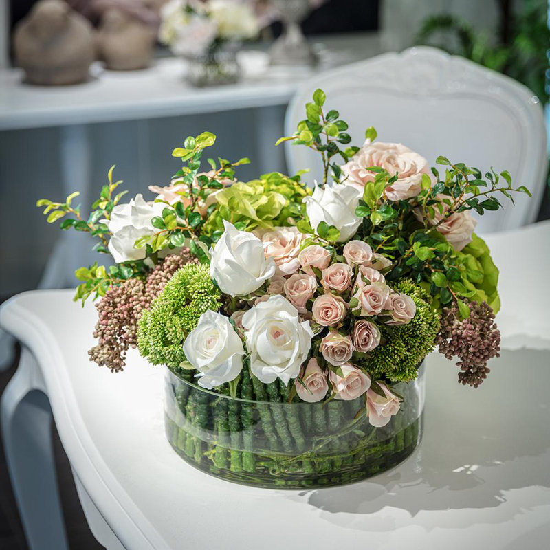 14"HYDRANGEA/ROSE MIXED (P)