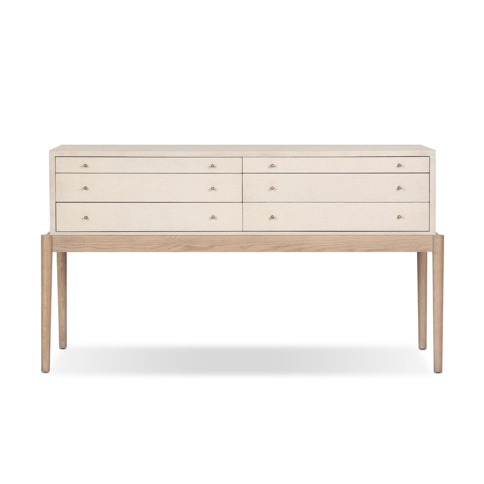 Console Table-Beige Painted Linen
