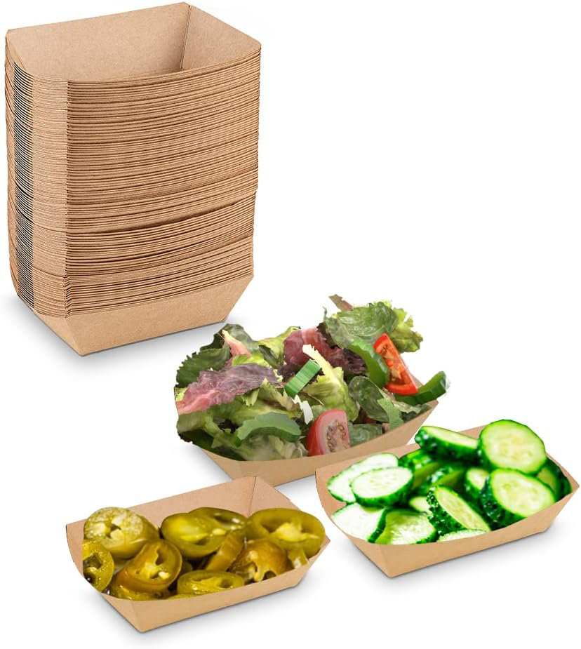 Take Out Food Containers 16 Oz Microwaveable Kraft Brown Paper