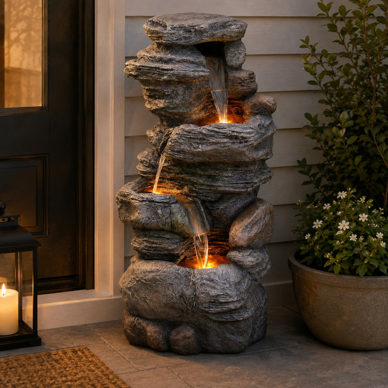Floor Fountain with Lights