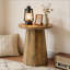 Table basse en bois, petite table de bout, table d'appoint, table de lecture ronde