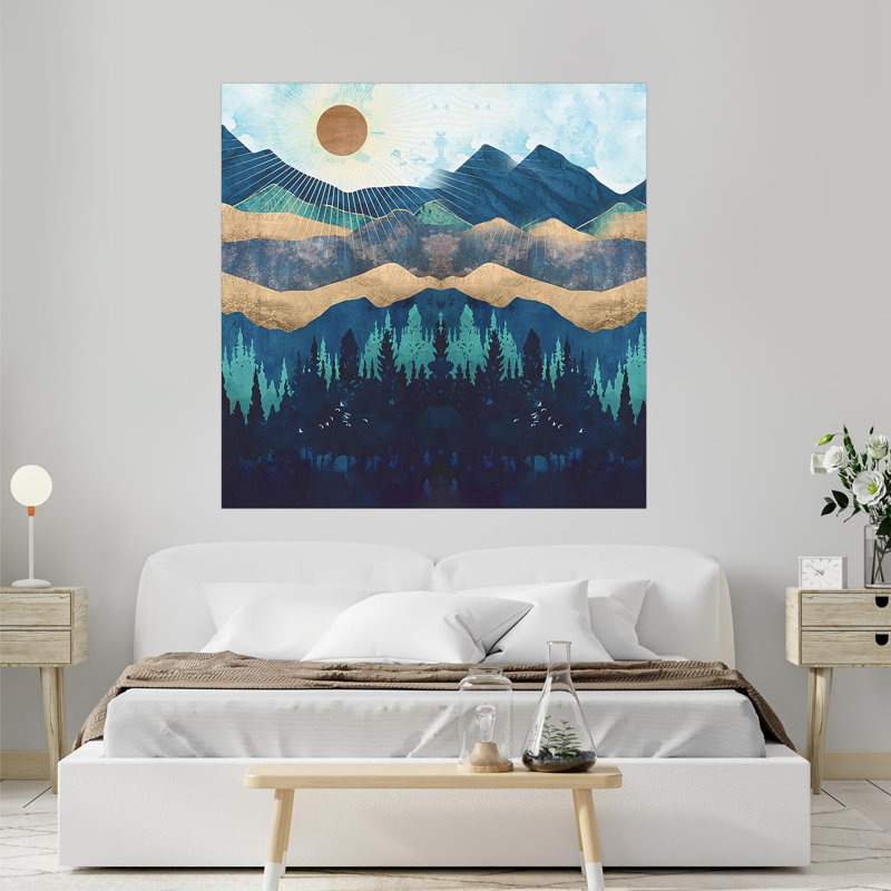 Abstract Mountains Peel & Stick Border, 48" L x 48" W