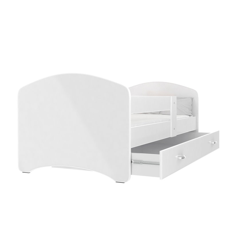 Dugan European Toddler (80 X 160cm) Standard with Storage Included, White, No