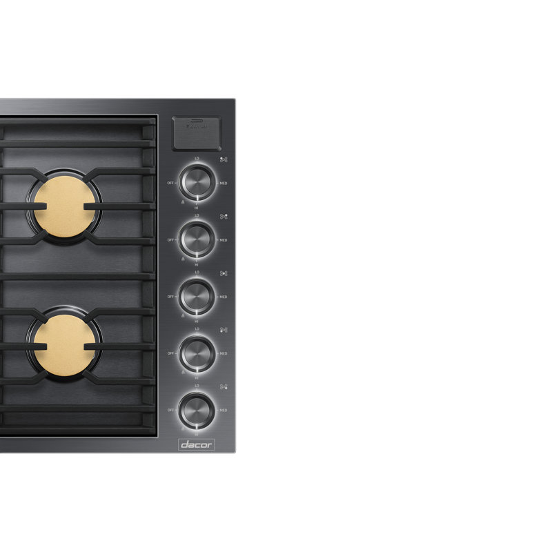 36" Gas 5 Burner Cooktop, Graphite Stainless