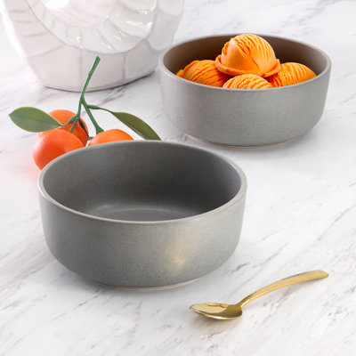 Bryant Park 2 Piece 6 Inch Stoneware Cereal Bowl Set 
