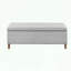 Banc de rangement rectangulaire à fermeture douce avec finition grise