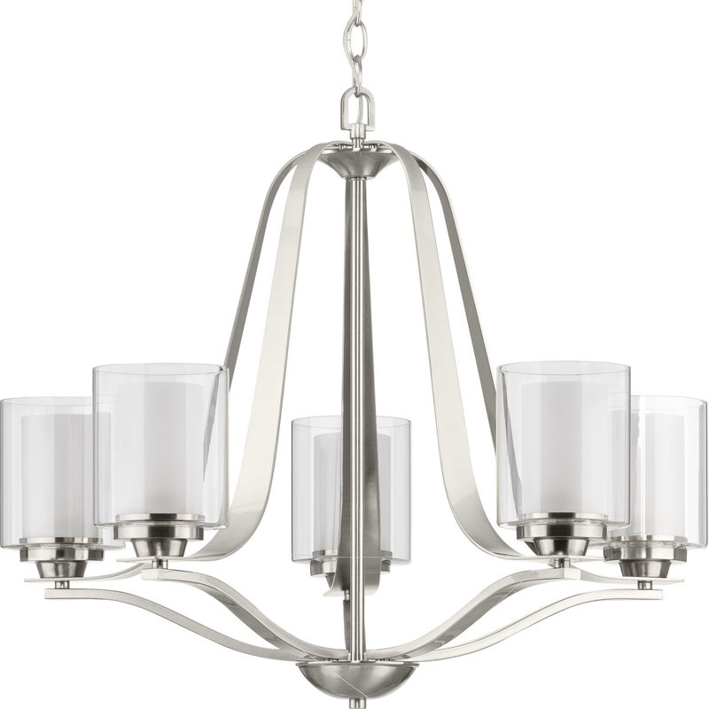 Annon 5 - Light Dimmable Classic / Traditional Chandelier, Brushed Nickel