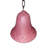 Rustic Pink Cast Iron Decorative Dinner Bell with Vintage Tropical Flamingo Frame