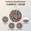 Panneau de vitrail 12 "H Roses roses-1505690044