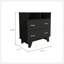 Commode 2 tiroirs Portobelo, 2 tablettes, plateau supérieur, 4 pieds-2132171763