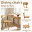 Chaises de salle à manger modernes, siège compact en bois massif avec pieds réglables pour la cuisine