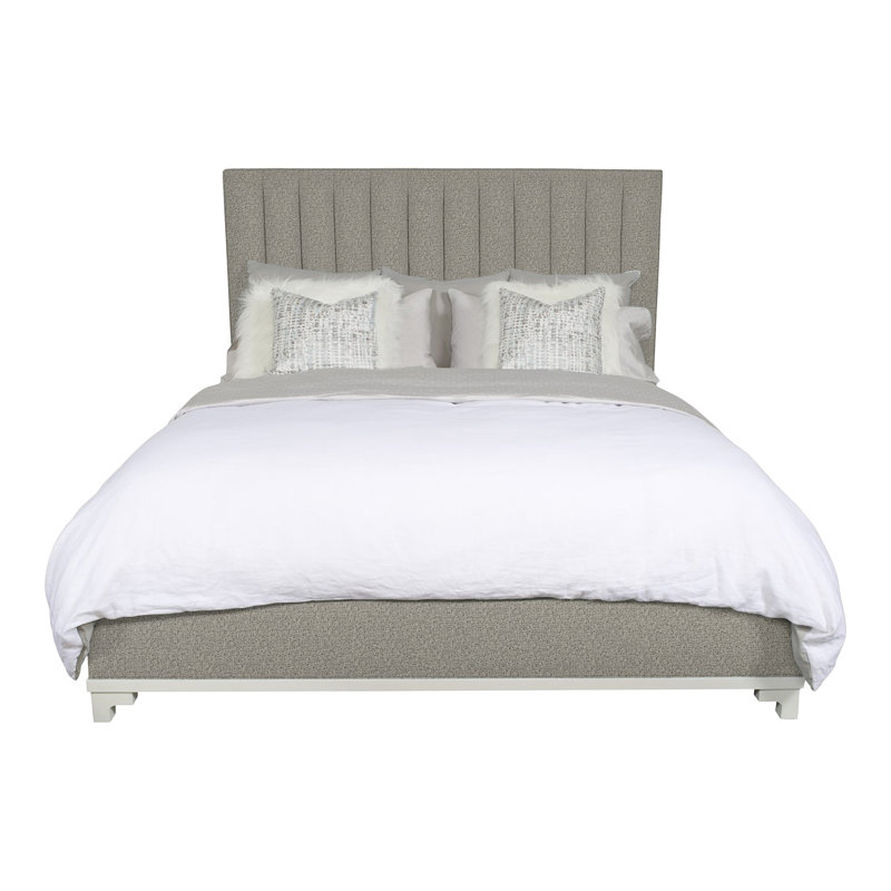 Jemma King Upholstered Panel Headboard, Tuck Graphite