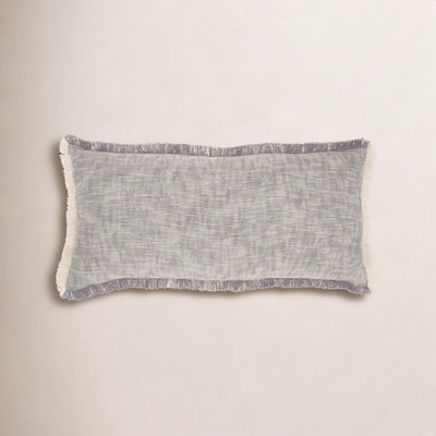 Gomer Fringed Cotton Lumbar Throw Pillow