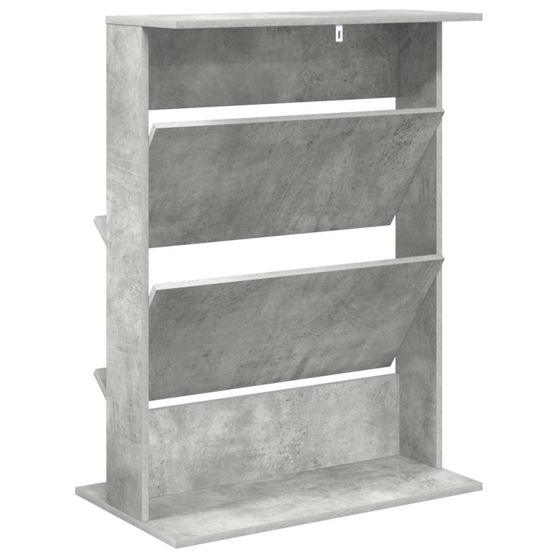 Wood Free Standing Magazine Rack, Concrete Grey
