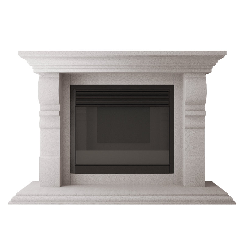 Vana Fireplace Surround, Acid Wash-Gray