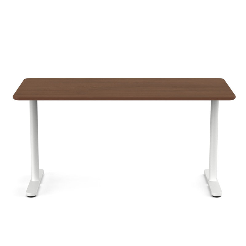 Bureau à hauteur fixe Raise, Brun / Blanc, H 29 po x l 60 po x P 30 po