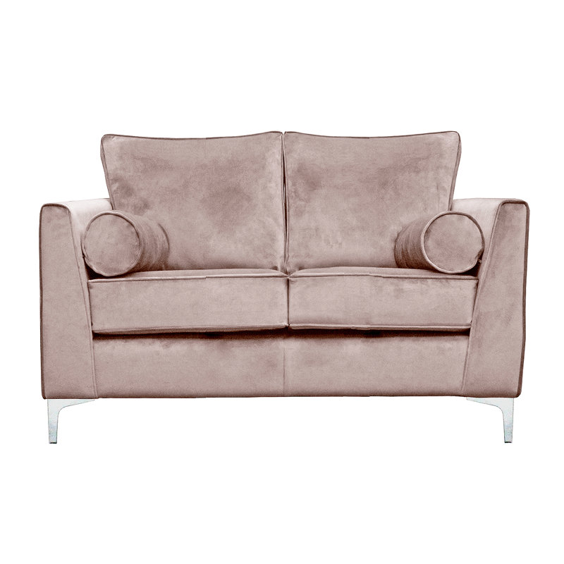 Giancarlo 2 Seater Velvet Sofa, Dusky Pink