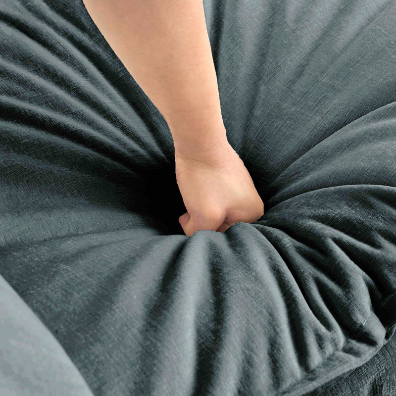 Repose-pieds en tissu chenille à combiner avec un canapé 2 places, un canapé 3 places et un canapé 4 places, chenille, Gris