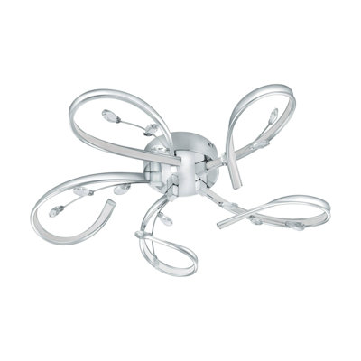 Waite LED 5 Light Semi Flush Ceiling Light