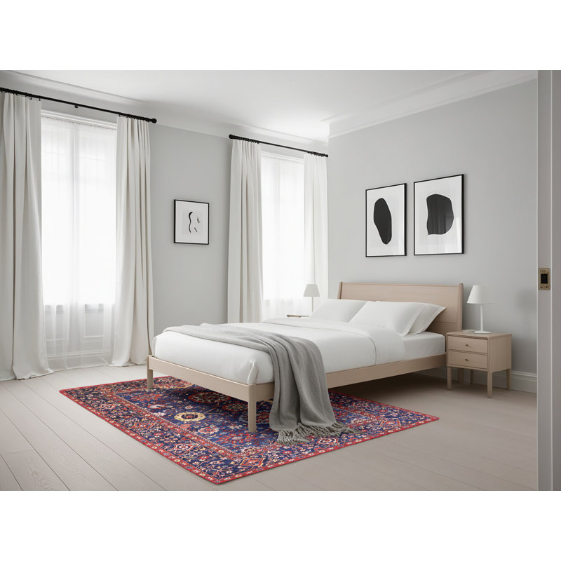 Tapis brun / bleu, Rectangle 5 pi x 7 pi