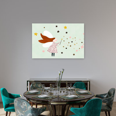 Fée poussière magique, rêve, fantaisiste, paysage abstrait, art mural