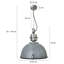 South Gate 1 - Light Matt Aluminium Bowl Pendant-16553940