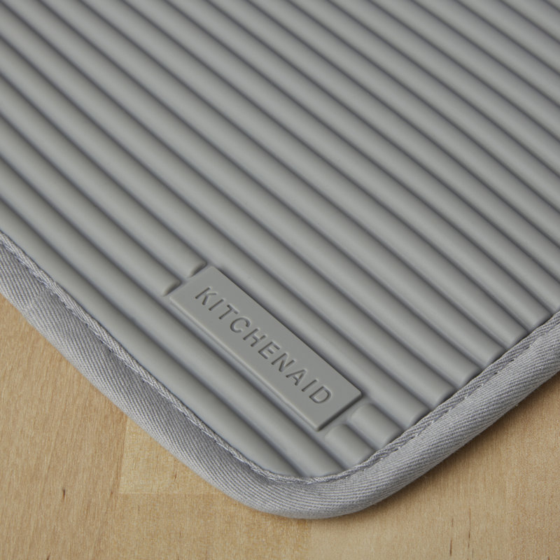 KitchenAid Ribbed Soft Silicone Potholder, Gray
