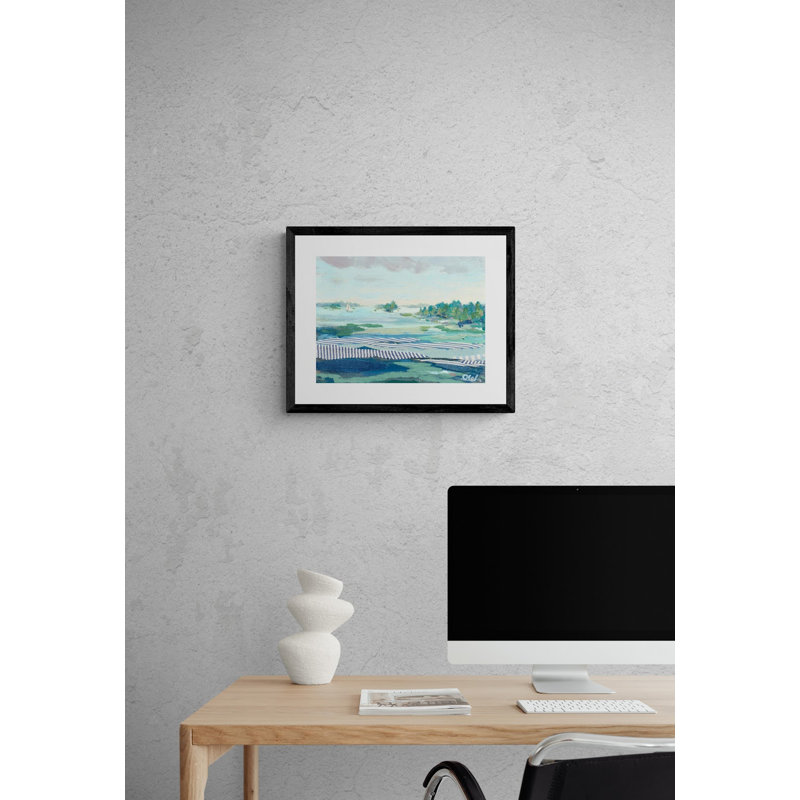 Seersucker Sailing 1 by Karin Olah, Wrapped Canvas, 24" H x 32" W x 1.5" D
