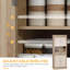 Armoire de rangement de cuisine avec tablettes ouvertes et ajustables-1835613760