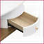 Ensemble de tables basses 2 pièces Golden Living - ovale et amp; Plateau rond en faux marbre, combinaison flexible, assemblage facile-1821106593